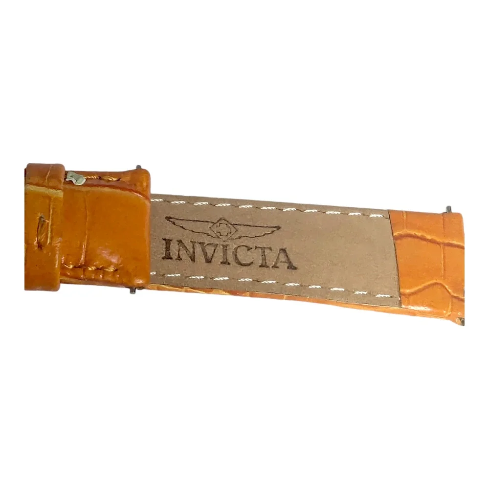 16mm Invicta Orange Leather Snakeskin Interchangable Watch Band Strap‎ New